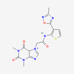 2-(1,3-dimethyl-2,6-dioxo-2,3,6,7-tetrahydro-1H-purin-7-yl)-N-[3-(3-methyl-1,2,4-oxadiazol-5-yl)thiophen-2-yl]acetamide