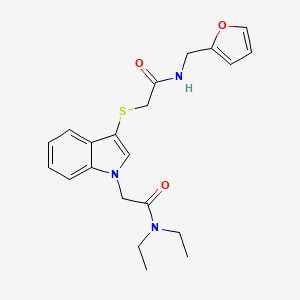 2-({1-[2-(diethylamino)-2-oxoethyl]-1H-indol-3-yl}thio)-N-(2-furylmethyl)acetamide