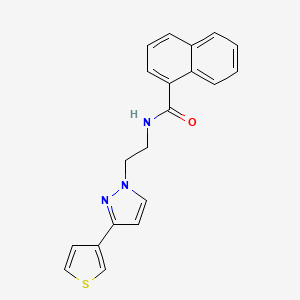 N-(2-(3-(thiophen-3-yl)-1H-pyrazol-1-yl)ethyl)-1-naphthamide