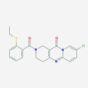 8-chloro-2-(2-(ethylthio)benzoyl)-3,4-dihydro-1H-dipyrido[1,2-a:4',3'-d]pyrimidin-11(2H)-one