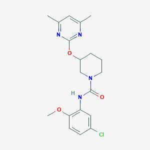 molecular formula C19H23ClN4O3 B2697339 N-(5-chloro-2-methoxyphenyl)-3-[(4,6-dimethylpyrimidin-2-yl)oxy]piperidine-1-carboxamide CAS No. 2097857-75-3