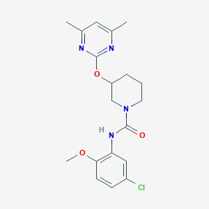 N-(5-chloro-2-methoxyphenyl)-3-((4,6-dimethylpyrimidin-2-yl)oxy)piperidine-1-carboxamide
