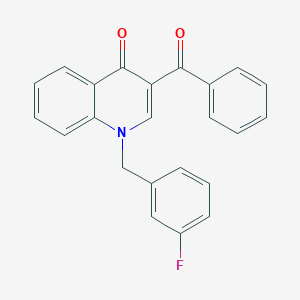3-Benzoyl-1-[(3-fluorophenyl)methyl]-1,4-dihydroquinolin-4-one