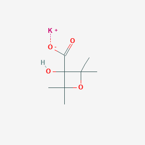 molecular formula C8H13KO4 B2697376 Potassium;3-hydroxy-2,2,4,4-tetramethyloxetane-3-carboxylate CAS No. 2408957-59-3