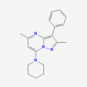 2,5-Dimethyl-3-phenyl-7-(piperidin-1-yl)pyrazolo[1,5-a]pyrimidine