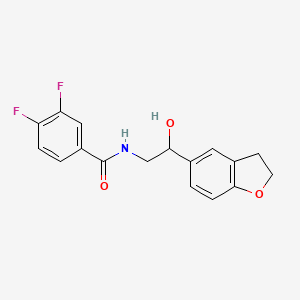 molecular formula C17H15F2NO3 B2697397 N-[2-(2,3-DIHYDRO-1-BENZOFURAN-5-YL)-2-HYDROXYETHYL]-3,4-DIFLUOROBENZAMIDE CAS No. 1421508-82-8