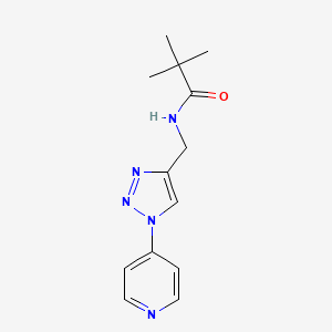 molecular formula C13H17N5O B2697423 N-((1-(吡啶-4-基)-1H-1,2,3-三唑-4-基)甲基)戊酰胺 CAS No. 2034386-85-9