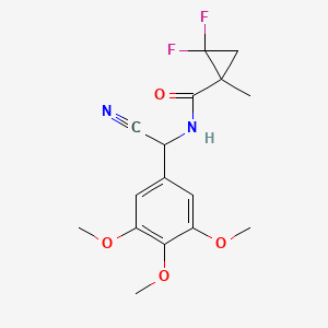 molecular formula C16H18F2N2O4 B2697425 N-[Cyano-(3,4,5-trimethoxyphenyl)methyl]-2,2-difluoro-1-methylcyclopropane-1-carboxamide CAS No. 2361809-01-8