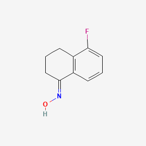 molecular formula C10H10FNO B2697429 (E)-5-fluoro-3,4-dihydronaphthalen-1(2H)-one oxime CAS No. 911825-56-4