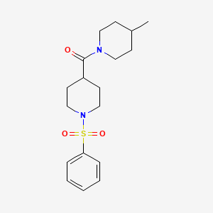 molecular formula C18H26N2O3S B2697432 (4-Methylpiperidin-1-yl)(1-(phenylsulfonyl)piperidin-4-yl)methanone CAS No. 326176-87-8