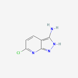 molecular formula C6H5ClN4 B2697502 6-chloro-1H-pyrazolo[3,4-b]pyridin-3-amine CAS No. 1352909-30-8