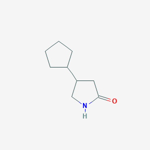 molecular formula C9H15NO B2697516 4-Cyclopentylpyrrolidin-2-one CAS No. 271580-00-8
