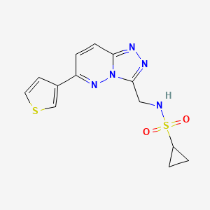B2697568 N-((6-(thiophen-3-yl)-[1,2,4]triazolo[4,3-b]pyridazin-3-yl)methyl)cyclopropanesulfonamide CAS No. 1904198-37-3