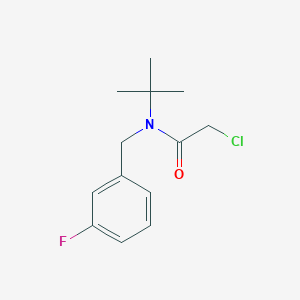 molecular formula C13H17ClFNO B2697653 N-tert-butyl-2-chloro-N-[(3-fluorophenyl)methyl]acetamide CAS No. 1258641-16-5