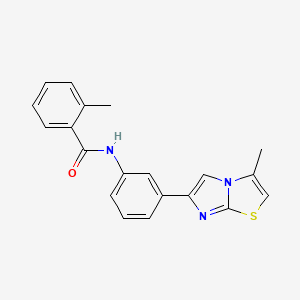 B2697660 2-methyl-N-(3-(3-methylimidazo[2,1-b]thiazol-6-yl)phenyl)benzamide CAS No. 893978-70-6