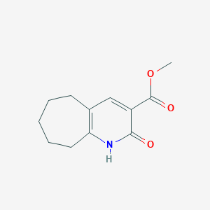 molecular formula C12H15NO3 B2697671 methyl 2-oxo-1H,2H,5H,6H,7H,8H,9H-cyclohepta[b]pyridine-3-carboxylate CAS No. 243988-46-7