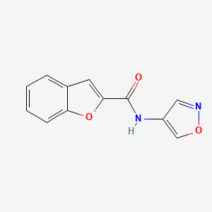 molecular formula C12H8N2O3 B2697679 N-(isoxazol-4-yl)benzofuran-2-carboxamide CAS No. 1396710-19-2