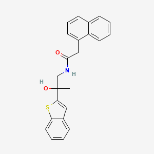 molecular formula C23H21NO2S B2697705 N-(2-(benzo[b]thiophen-2-yl)-2-hydroxypropyl)-2-(naphthalen-1-yl)acetamide CAS No. 2034472-49-4