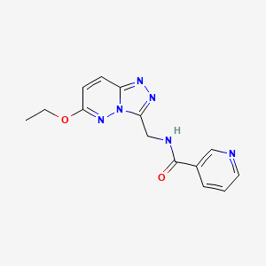 molecular formula C14H14N6O2 B2697709 N-((6-ethoxy-[1,2,4]triazolo[4,3-b]pyridazin-3-yl)methyl)nicotinamide CAS No. 2034372-48-8
