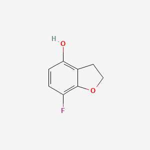 molecular formula C8H7FO2 B2697740 7-Fluoro-2,3-dihydro-benzofuran-4-OL CAS No. 1232774-17-2