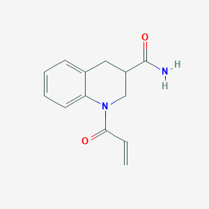 molecular formula C13H14N2O2 B2697741 1-Prop-2-enoyl-3,4-dihydro-2H-quinoline-3-carboxamide CAS No. 2176843-58-4