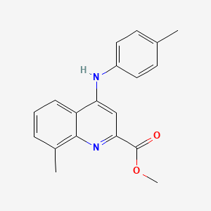 molecular formula C19H18N2O2 B2697770 methyl 8-methyl-4-[(4-methylphenyl)amino]quinoline-2-carboxylate CAS No. 1207060-25-0