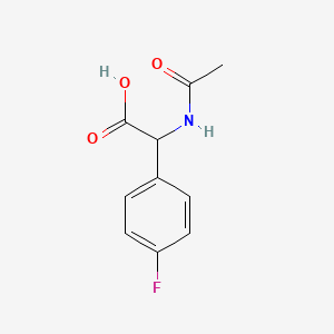 molecular formula C10H10FNO3 B2697772 2-Acetamido-2-(4-fluorophenyl)acetic acid CAS No. 136814-99-8; 136815-01-5; 153381-37-4