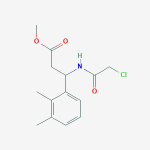 molecular formula C14H18ClNO3 B2697778 Methyl 3-[(2-chloroacetyl)amino]-3-(2,3-dimethylphenyl)propanoate CAS No. 2224257-01-4