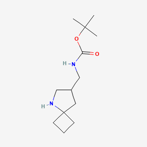 molecular formula C13H24N2O2 B2697792 Tert-butyl N-(5-azaspiro[3.4]octan-7-ylmethyl)carbamate CAS No. 2361635-71-2