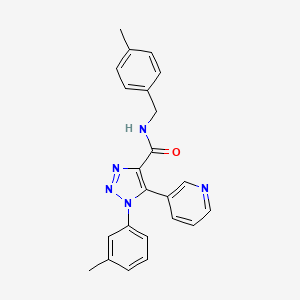 molecular formula C23H21N5O B2697811 N-(4-methylbenzyl)-5-(pyridin-3-yl)-1-(m-tolyl)-1H-1,2,3-triazole-4-carboxamide CAS No. 1251601-33-8