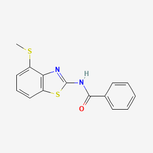 molecular formula C15H12N2OS2 B2697835 N-(4-(methylthio)benzo[d]thiazol-2-yl)benzamide CAS No. 941877-81-2