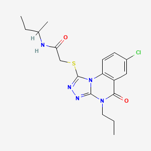 molecular formula C18H22ClN5O2S B2697845 N-(butan-2-yl)-2-({7-chloro-5-oxo-4-propyl-4H,5H-[1,2,4]triazolo[4,3-a]quinazolin-1-yl}sulfanyl)acetamide CAS No. 1111039-29-2