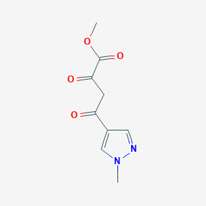 molecular formula C9H10N2O4 B2697853 methyl 4-(1-methyl-1H-pyrazol-4-yl)-2,4-dioxobutanoate CAS No. 875554-21-5