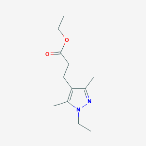molecular formula C12H20N2O2 B2697887 ethyl 3-(1-ethyl-3,5-dimethyl-1H-pyrazol-4-yl)propanoate CAS No. 956950-93-9