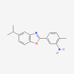 molecular formula C17H18N2O B2697934 5-(5-Isopropylbenzo[d]oxazol-2-yl)-2-methylaniline CAS No. 429653-20-3