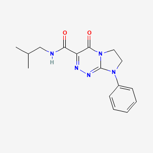 molecular formula C16H19N5O2 B2697950 N-(2-methylpropyl)-4-oxo-8-phenyl-4H,6H,7H,8H-imidazo[2,1-c][1,2,4]triazine-3-carboxamide CAS No. 946381-75-5