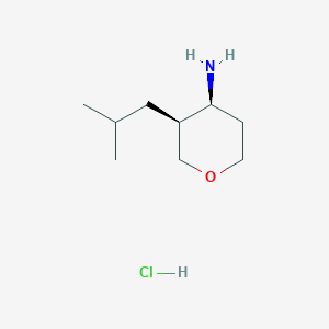 B2697957 (3S,4S)-3-(2-Methylpropyl)oxan-4-amine;hydrochloride CAS No. 2230798-50-0