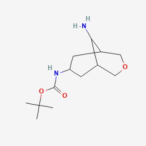 B2697968 tert-Butyl (9-amino-3-oxabicyclo[3.3.1]nonan-7-yl)carbamate CAS No. 1823391-48-5