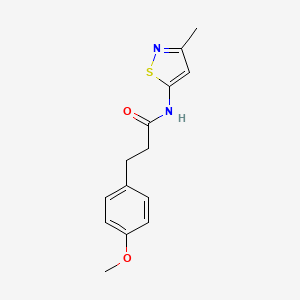 molecular formula C14H16N2O2S B2698017 3-(4-methoxyphenyl)-N-(3-methyl-1,2-thiazol-5-yl)propanamide CAS No. 1207010-84-1