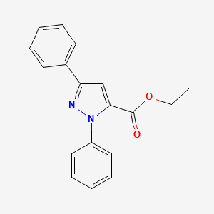 molecular formula C18H16N2O2 B2698020 ethyl 1,3-diphenyl-1H-pyrazole-5-carboxylate CAS No. 94209-24-2