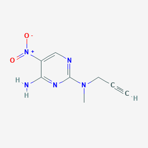 molecular formula C8H9N5O2 B2698021 N2-methyl-5-nitro-N2-(prop-2-yn-1-yl)pyrimidine-2,4-diamine CAS No. 1795364-45-2