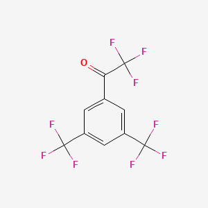 molecular formula C10H3F9O B2698027 1-(3,5-Bis(trifluoromethyl)phenyl)-2,2,2-trifluoroethanone CAS No. 130336-17-3