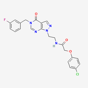 2-(4-chlorophenoxy)-N-(2-(5-(3-fluorobenzyl)-4-oxo-4,5-dihydro-1H-pyrazolo[3,4-d]pyrimidin-1-yl)ethyl)acetamide