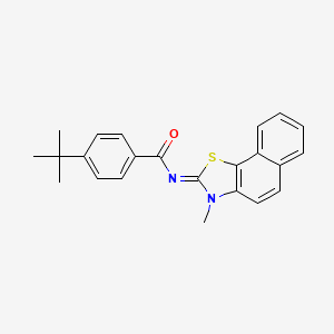 (E)-4-(tert-butyl)-N-(3-methylnaphtho[2,1-d]thiazol-2(3H)-ylidene)benzamide