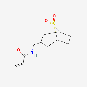 molecular formula C11H17NO3S B2698065 N-({8,8-dioxo-8lambda6-thiabicyclo[3.2.1]octan-3-yl}methyl)prop-2-enamide CAS No. 2361656-16-6