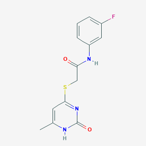 molecular formula C13H12FN3O2S B2698067 N-(3-fluorophenyl)-2-[(6-methyl-2-oxo-1,2-dihydropyrimidin-4-yl)sulfanyl]acetamide CAS No. 905694-07-7