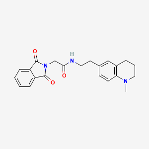 molecular formula C22H23N3O3 B2698072 2-(1,3-dioxoisoindolin-2-yl)-N-(2-(1-methyl-1,2,3,4-tetrahydroquinolin-6-yl)ethyl)acetamide CAS No. 946311-86-0
