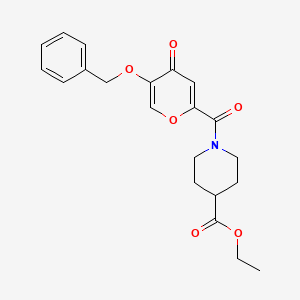 molecular formula C21H23NO6 B2698119 ethyl 1-(5-(benzyloxy)-4-oxo-4H-pyran-2-carbonyl)piperidine-4-carboxylate CAS No. 1021134-47-3