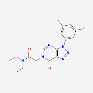 molecular formula C18H22N6O2 B2698166 2-[3-(3,5-dimethylphenyl)-7-oxo-3H,6H,7H-[1,2,3]triazolo[4,5-d]pyrimidin-6-yl]-N,N-diethylacetamide CAS No. 887223-36-1