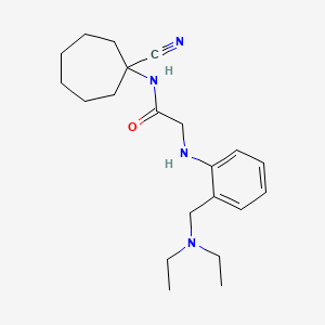 molecular formula C21H32N4O B2698201 N-(1-cyanocycloheptyl)-2-[2-(diethylaminomethyl)anilino]acetamide CAS No. 1333538-75-2